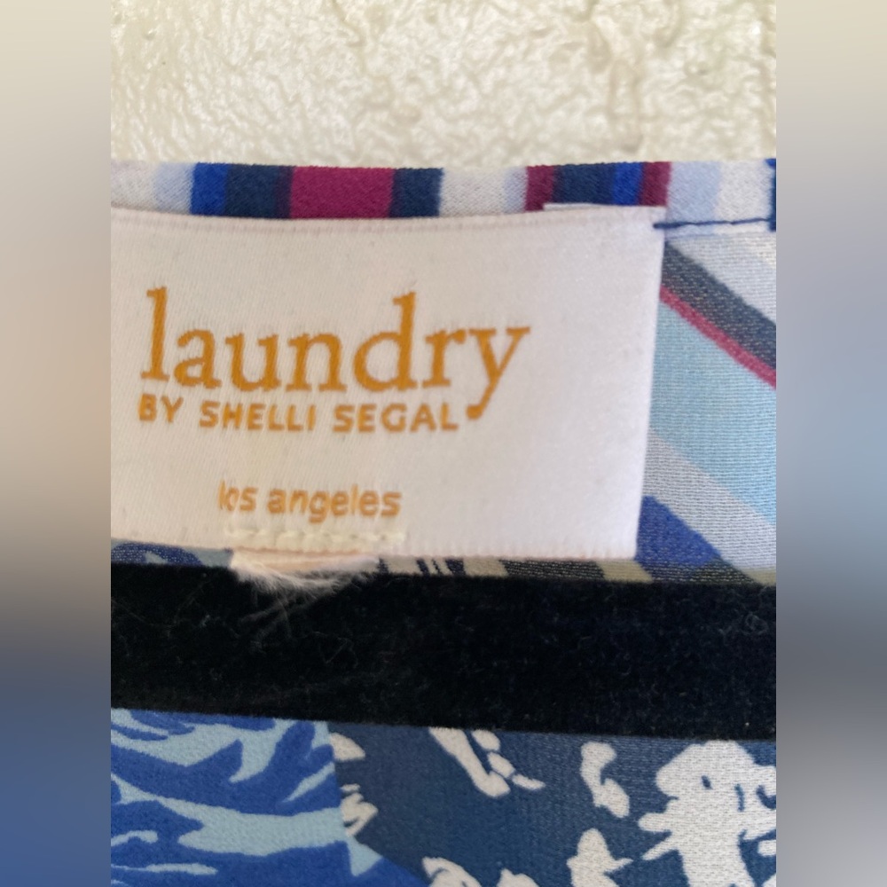 Laundry By Shelli Segal Floral and Striped Blouse - Picture 3 of 5